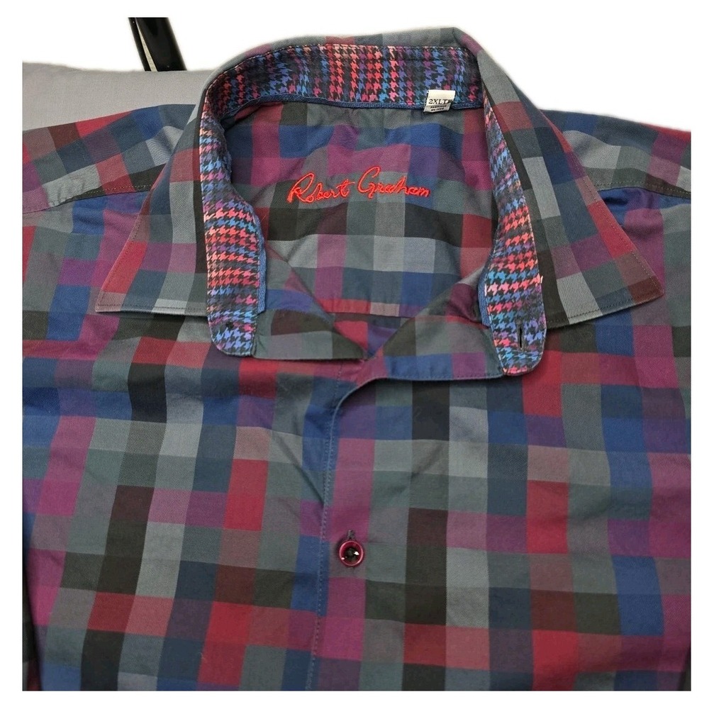Robert Graham‎ 2XLT Shirt Mens Tall Long Sleeve Plaid Check EXCELLENT CONDITION